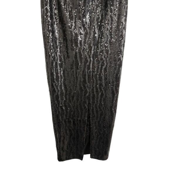 Michael Costello x REVOLVE Rick Sequin Gown Halter Gala Formal Witchy Prom Sz L - Picture 7 of 12